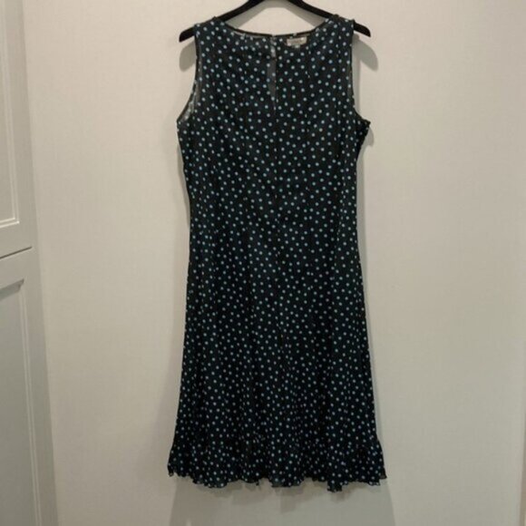 LAURA Black Sheer Polka Dot Sleeveless Dress 14​​​​​ - Picture 3 of 12